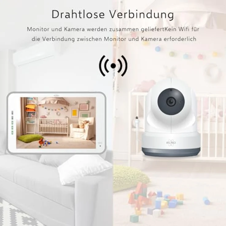 ELRO BC4000-2 Royale Babyphone mit 2 Full HD Kameras, 12,7 cm Touchscreen und Gegensprechfunktion – Bild 3