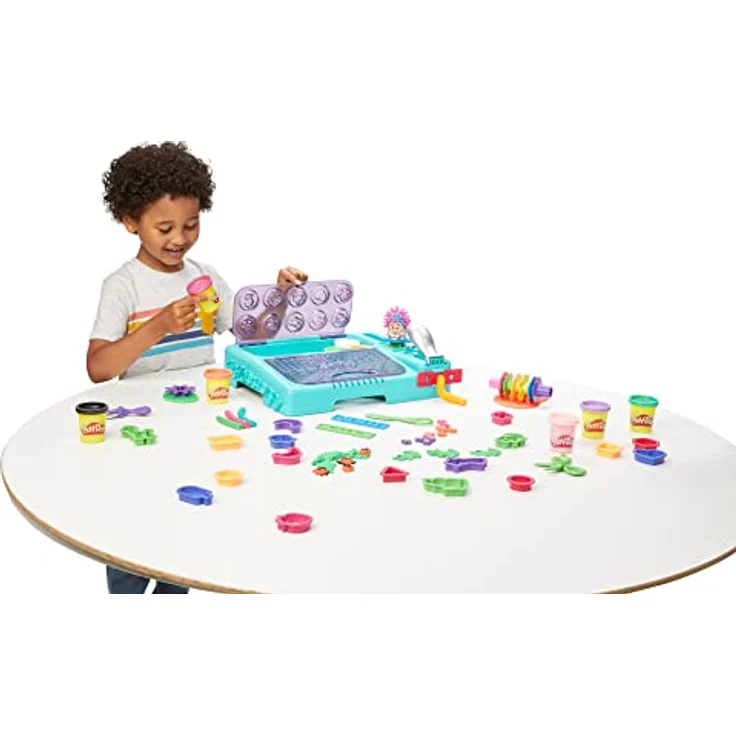 Play-Doh Kreativbox für unterwegs mit mehr als 30 Knetwerkzeugen und 10 Dosen – Bild 5