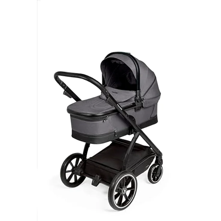 Muuvo Trick 2in1 Kombi Kinderwagen SET, flach zusammenklappbar mit 3D-Airflow-Belüftung, integriertes Moskitonetz, Sonnenschutz, Iron Graphite – Bild 3