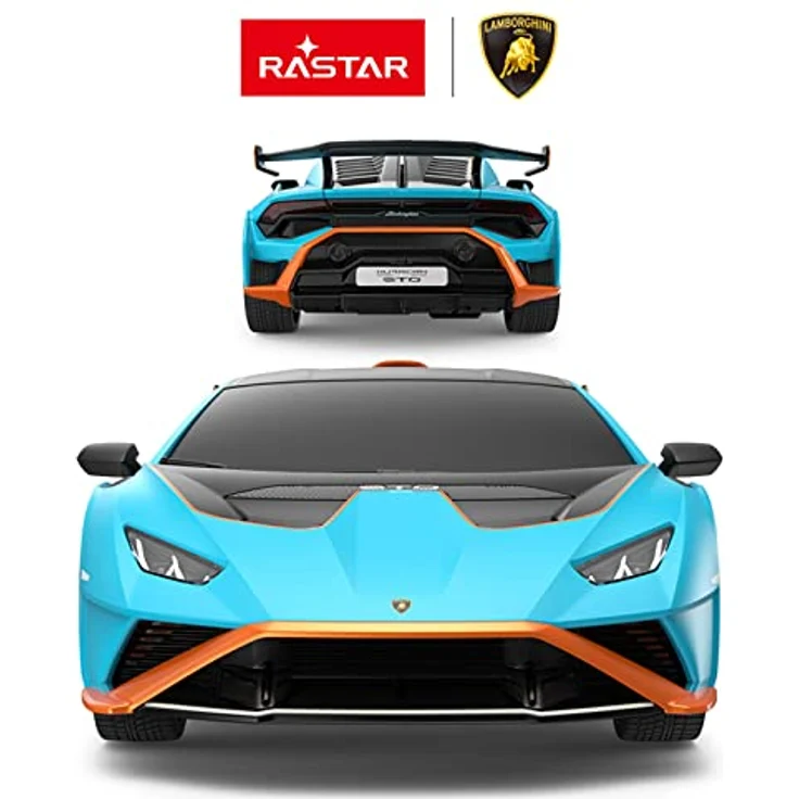 rastar - R/C 1:24 Lamborghini Huracan STO (23177), Blau - Preisvergleich – Bild 2