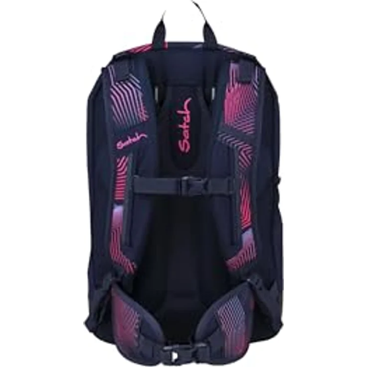 Satch air Schulranzen 26L, gepolstert mit Laptopfach, standfest, Seismic Pink - Dunkelblau – Bild 4