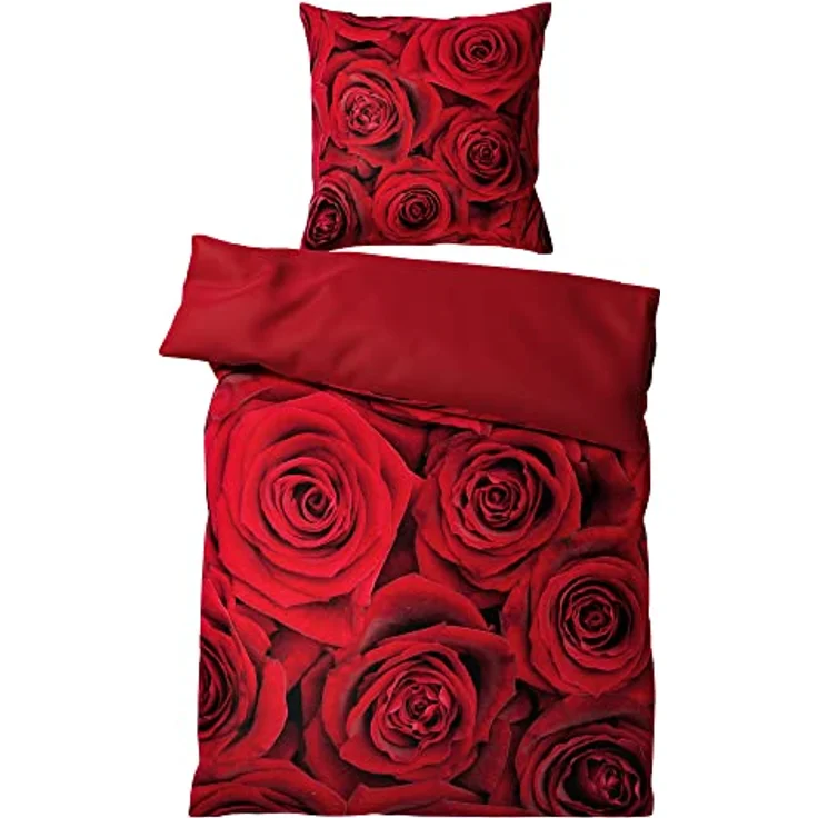 Sanilo® Bettwäsche Rosen 135x200 cm, 100% feinste Baumwolle, Wendebettwäsche, Oeko-TEX Zertifiziert - 2-teilig 135x200 cm – Bild 3