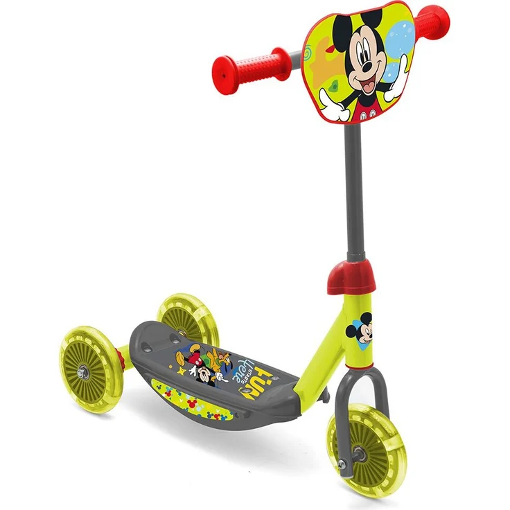 Seven Polska Mickey 3-Rad-Scooter, Baby Scooter mit breiter, rutschfester Plattform, blau
