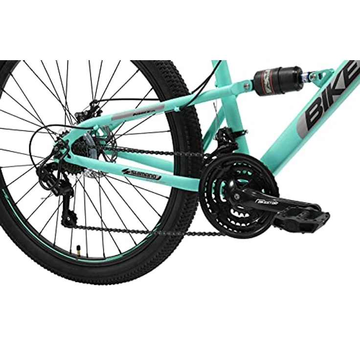 BIKESTAR Fully Mountainbike 27,5 Zoll | 17 Zoll Rahmen, 21 Gang Shimano Schaltung, Scheibenbremse | Mint – Bild 5