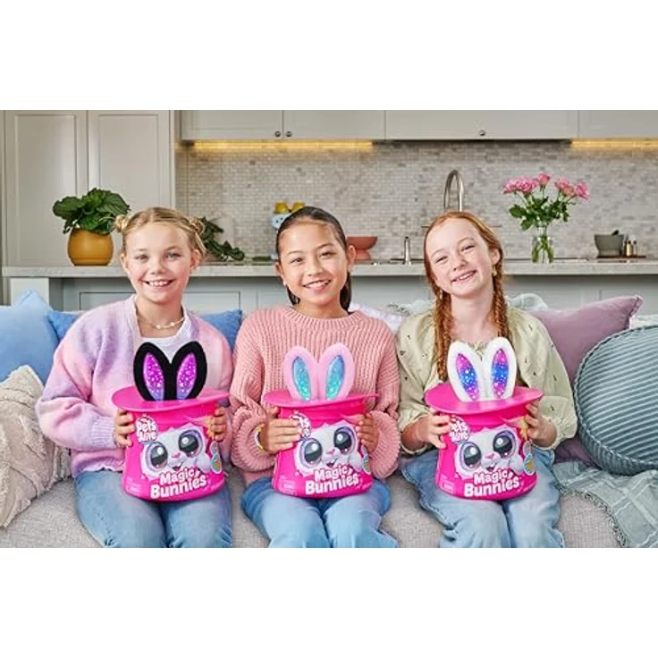 ZURU Zauberkasten Pets Alive Magic Bunnies, interaktives Zauberhase-Set in Weiß mit über 30 Zaubertricks und leuchtenden Ohren – Bild 5