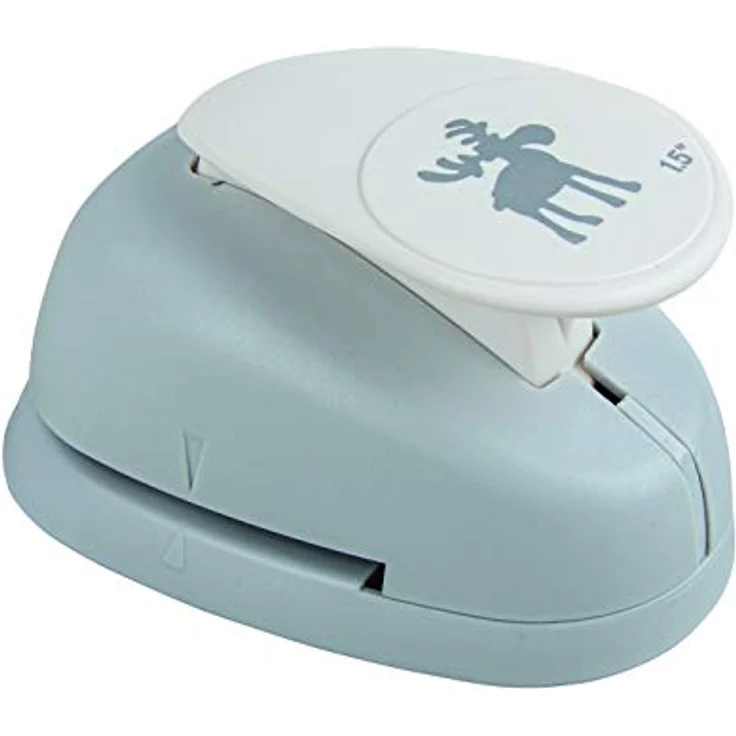 Rayher Hobby 89764000 Motivstanzer Elch, ø 3,81 cm-1,5 Zoll, geeignet für Papier/Karton bis zu 200g/m² – Bild 1