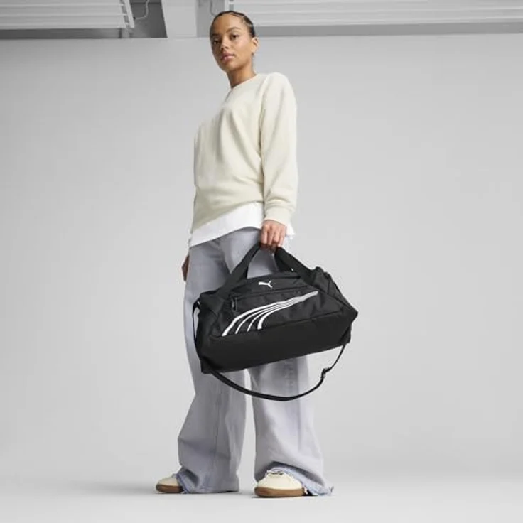 "PUMA Sporttasche Funtal 21L Extrakleine Sporttasche Erwachsene - Praktische Schuhtasche, verstellbarer Schulterriemen, Schwarz" – Bild 3