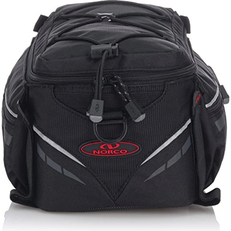 Norco 0248AS Fahrradtasche Idaho Gepäckträgertasche, Schwarz, 31 x20x17cm,7.5Liter – Bild 3