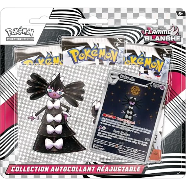 Asmodee Pokémon: Tech Sticker 3-Pack mit Reshiram ex und Keldeo ex, Flamme Blanche