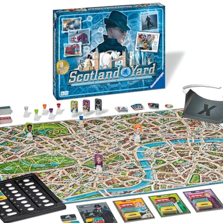 Ravensburger Gesellschaftsspiel 27515 - Scotland Yard - Spiel ab 8 Jahre, Familienspiel, Spiel des Jahres, für 2-6 Spieler, mit individuellen Charakterspielfiguren - Preisvergleich – Bild 1
