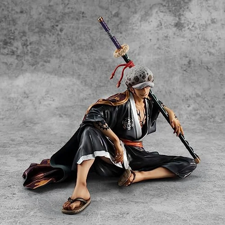 MegaHouse One Piece Warriors Alliance Trafalgar Law, Portrait of Pirates Sammelfigur, 17,5 cm, Wano Country Outfit, mit zusätzlichem Arm – Bild 2