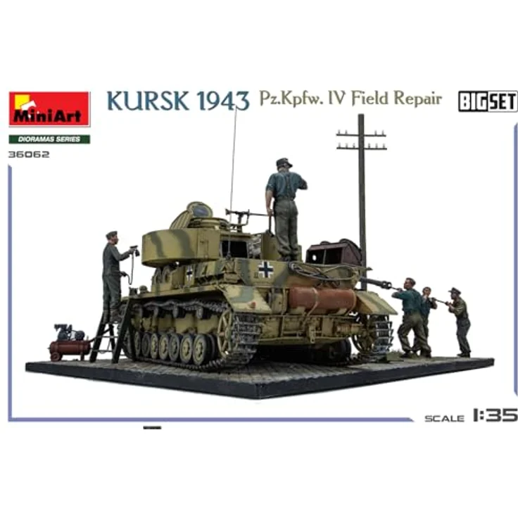 Mini Art MA36062 1/35 Kurusuk 1943 Nr. IV Panzer Reparatur Set mit 7 Figuren und Diorama Zubehör – Bild 4
