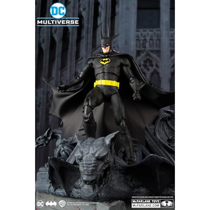 McFarlane DC Multiverse Actionfigur Batman (Troika), 20 cm mit Batarang und Display-Basis, ultrabeweglich mit 22 Artikulationspunkten – Bild 5