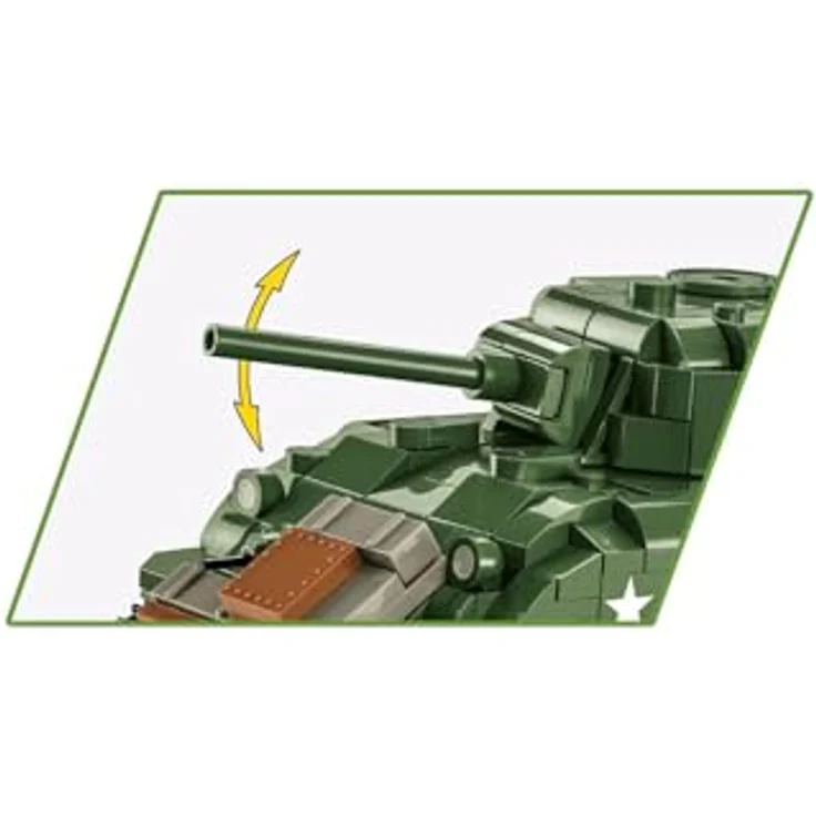Cobi 663 PCS HC WWII 3126 M4A1 Sherman, Klemmbausteine Set im Maßstab 1:35 mit 2 Figuren und Umweltelementen – Bild 9