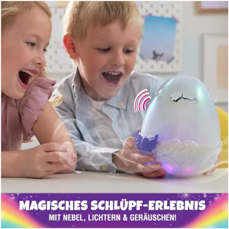 Spin Master Kuscheltier Spielfigur Hatchimals Big Egg - Secret Hatch Draggle - Interaktives Überraschungsei mit über 100 Geräuschen, Lichteffekten und magischem Schlüpf-Erlebnis – Bild 3