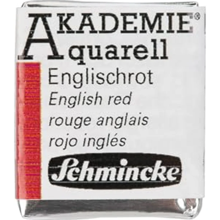 Schmincke AKADEMIE® Aquarell, Künstler-Aquarellfarbe Englischrot, halbes Näpfchen, vegan, hohe Lichtechtheit – Bild 1