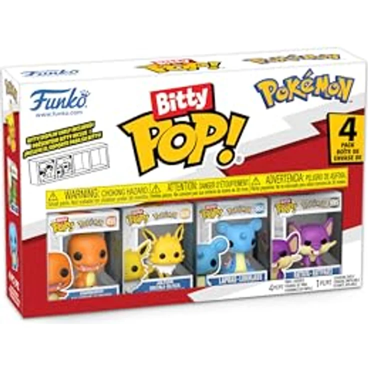 Funko Bitty Pop! Pokemon - Charmander 4PK mit Überraschungs-Mini-Figur, 0.9 Inch (2.2 cm) Sammlerstück, inkl. stapelbarem Display-Regal, perfektes Geschenk für Fans und Party-Accessoires – Bild 1