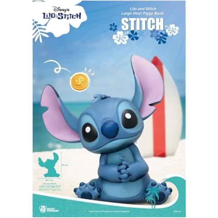 Beast Kingdom Toys Lilo and Stitch Piggy Vinyl Spardose, 40 cm große Spardose in bedruckter Box – Bild 1