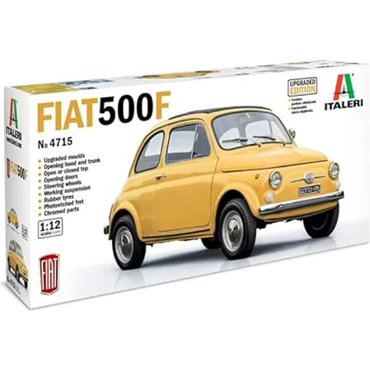 Italeri 4715 1:12 FIAT 500 F Upgraded Edition Modellbau Bausatz - detailgetreu, Unlackiert – Bild 2