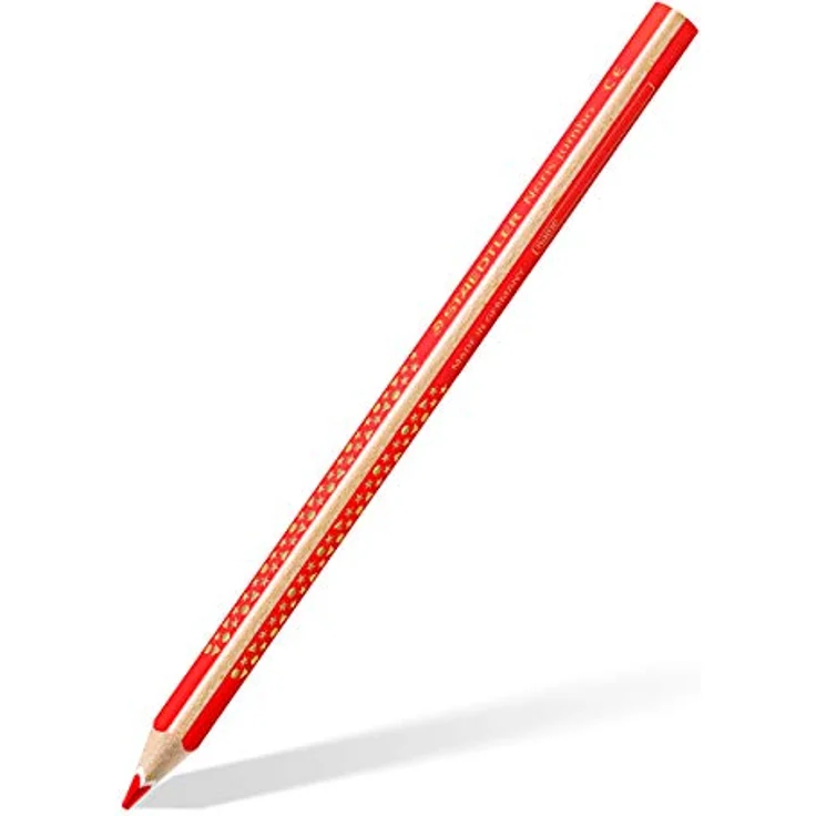 STAEDTLER Buntstift Noris jumbo, erhöhte Bruchfestigkeit, Dreikantform, ABS-System, attraktive Sternchenprägung, Bonuspack mit 12 brillanten Farben und einem Spitzer, 128 NC12P1 – Bild 2