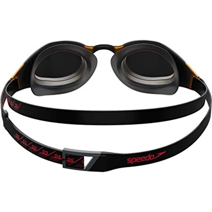 Speedo Fastskin Hyper Elite Mirror Goggles, Verbessertes Design, Komfortabler Stil, Schwarz und Silber, Erwachsene Unisex Größe – Bild 3