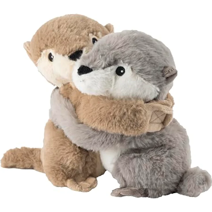 Warmies® Kuschelfreunde Otter 2er Set Wärmekissen/Stofftier Hirse Lavendelfüllung 16cm 500g, Otter Optik – Bild 2