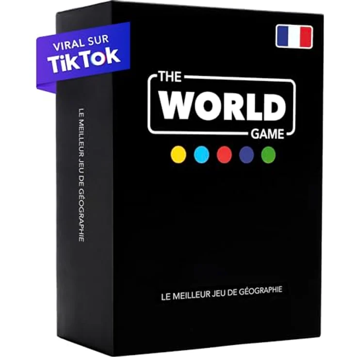 The World Game - The World Game - Geografiespiel mit Weltkarte für Kinder, Familie und Erwachsene, französische Variante, 2-6 Spieler, ab 7 Jahren – Bild 1