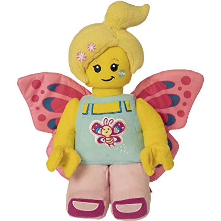 Manhattan Toy 335520 Butterfly Girl mit Blumen LEGO Minifigur Plüsch Charakter, Multicolour, 30. 48cm – Bild 2