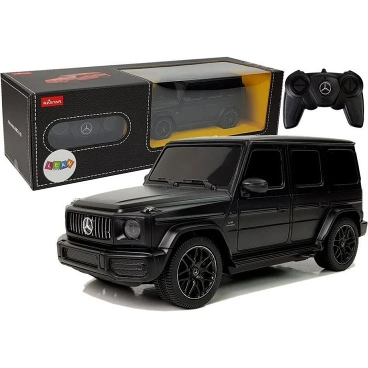 Jamara Mercedes AMG G63, Funkgesteuertes R/C Modell 1:24 in Schwarz mit 2,4 G Fernbedienung und 10 km/h Geschwindigkeit