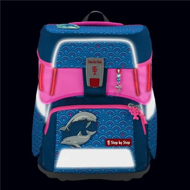 Step by Step LED Neon Pull-Over für Space; 2IN1 Plus, Cloud Schulranzen mit Reflektorüberzug und LED-Leuchteffekt für mehr Sichtbarkeit, pink – Bild 2