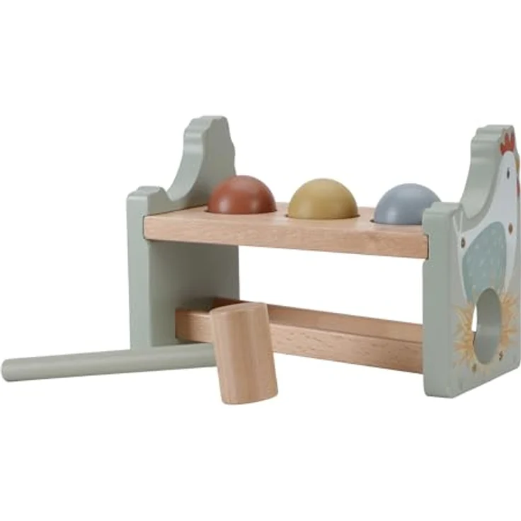Little Dutch 7146 FSC Holz Hammerbank Huhn - Little Farm grün – Bild 3