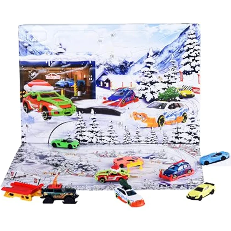 Majorette Adventskalender - 24 Fenster - 8 Fahrzeuge mit 5 exklusiven Fahrzeugen - Zubehör - ab 3 Jahren - 212051026 – Bild 4