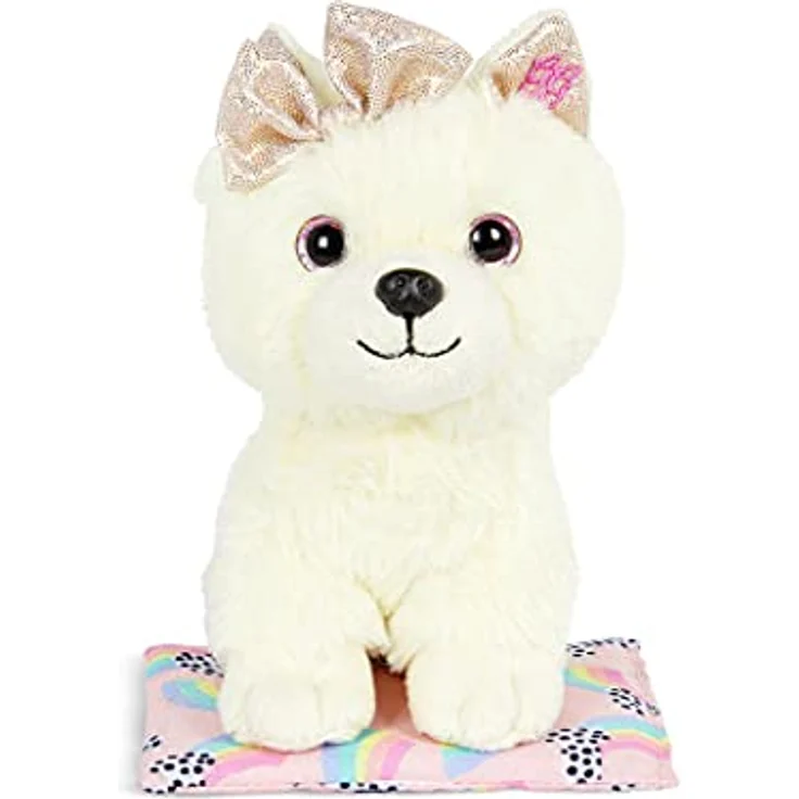 Glitter Girls Puppenzubehör – Kuscheltier Hund Pomeranian Chica mit Hundebett und Hundekissen – Accessoires für 36 cm Puppen, Plüschtier Spielzeug für Kinder ab 3 Jahre (3 Teile) – Bild 2