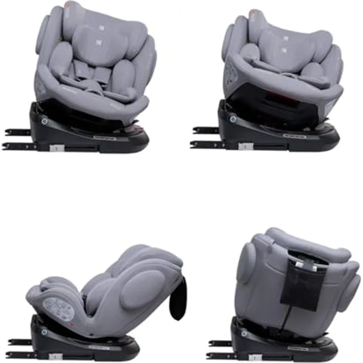 Kikkaboo Autokindersitz Kindersitz i-Felix i-Size, bis: 36 kg, (40-150cm) Isofix Top Tether 360 Grad Drehung, wählbarer Bezug – Bild 7