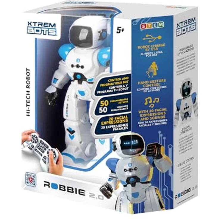 Xtrem Bots - Robbie | Roboter Kinder Ab 6 Jahre | Ferngesteuerte Roboter Blau | Roboter Ferngesteuert | Ferngesteuerter Roboter | Programmierbarer Roboter – Bild 9
