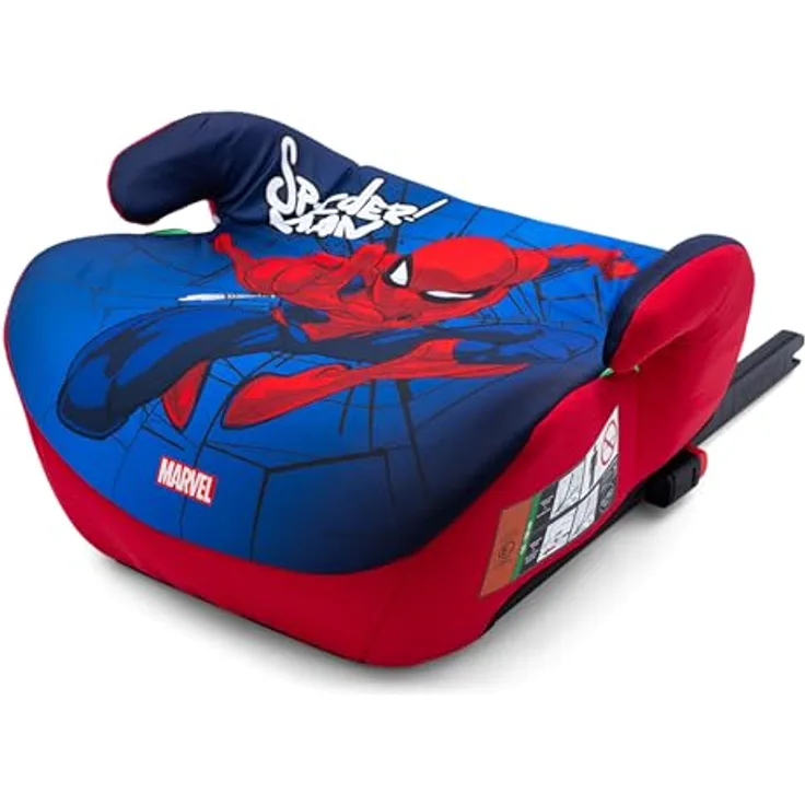 Spiderman Kindersitzerhöhung, Kindersitz ISOFIX ECE R129 für Kinder 125–150 cm, ergonomische Form, waschbarer Bezug