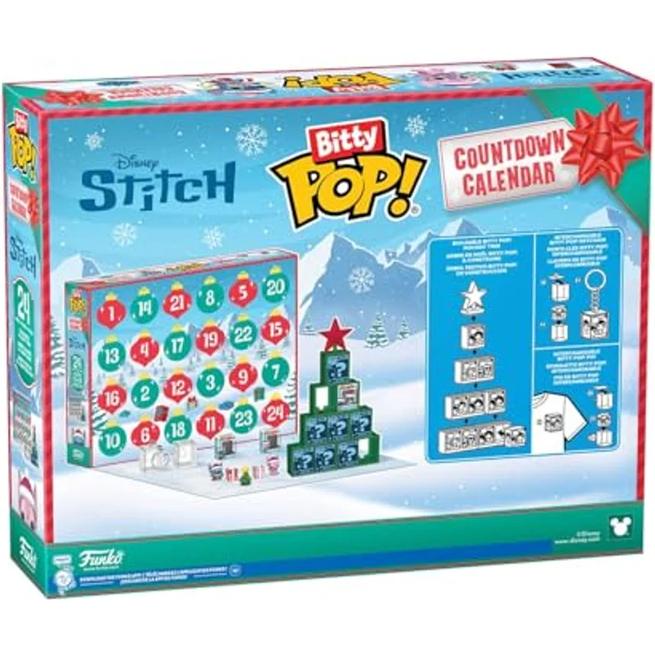 Funko Bitty Pop! Countdown Calendar: Stitch Holiday Adventskalender mit 24 Sammelfiguren aus Vinyl für Kinder ab 3 Jahren – Bild 3