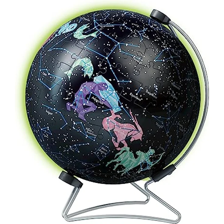Ravensburger 3D Puzzle 11544 - Glow In The Dark Sternenglobus - 180 Teile - Nachleuchtender Globus für Kinder und Erwachsene – Bild 2