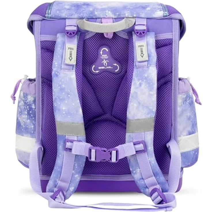 Belmil Schulranzen Classy, ergonomisches Schulranzen-Set 4-teilig, wasserabweisendes Polyester, 19 L, inkl. Turnbeutel und Schlamperetui – Bild 5