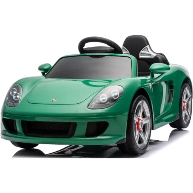 Sun Baby Porsche Carrera GT Kinderauto, Elektrofahrzeug mit 12V Akku, MP3-Funktion, Fernbedienung, grün – Bild 1