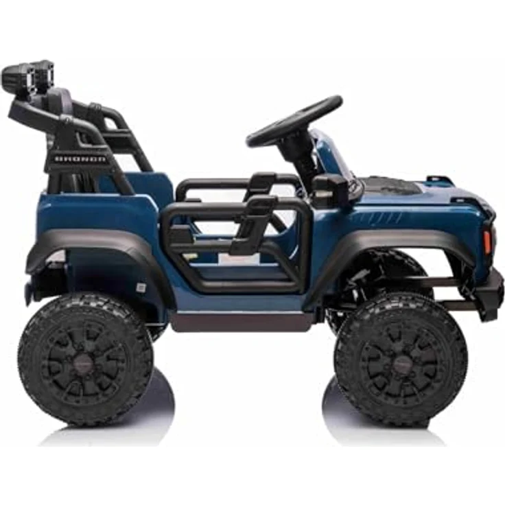 Beneo Ford Bronco Elektrisches Kinderfahrzeug, Einzelsitzer, Hinterradantrieb, Blau, Lithiumbatterie, hohe Bodenfreiheit, breiter Sitz, 2,4-GHz-Fernbedienung, MP3-Player mit USB-Anschluss, LED-Beleuchtung – Bild 5