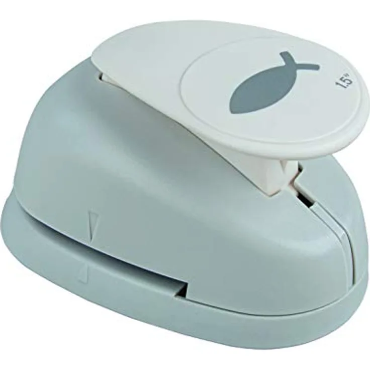 Rayher Hobby 89854000 Motivstanzer Fisch, ø 3,81 cm- 1,5 Zoll, geeignet für Papier/Karton bis zu 200g/m²