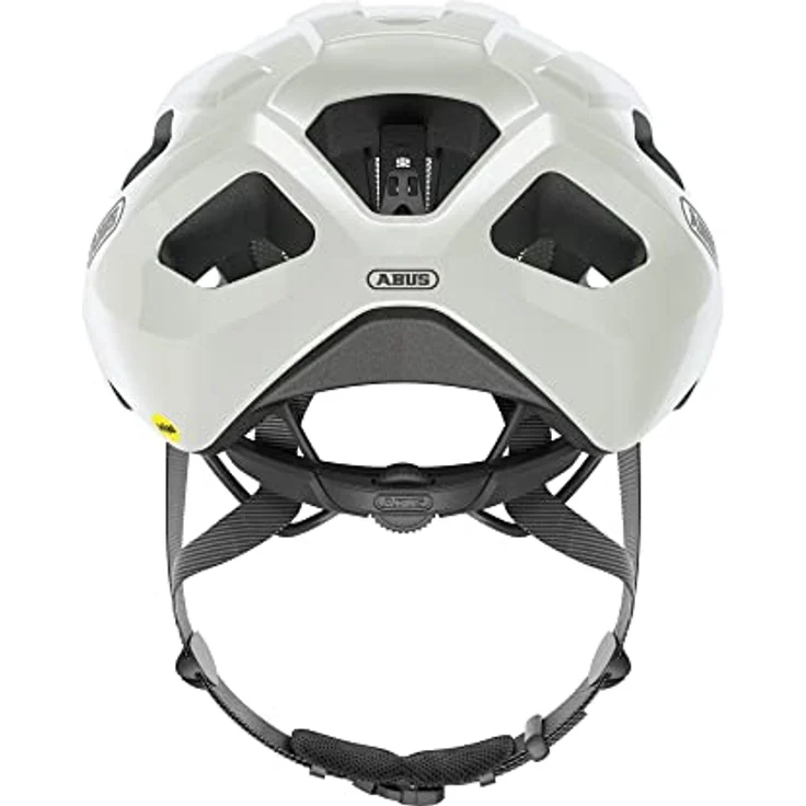 ABUS Rennradhelm Macator - sportiver Fahrradhelm für Einsteiger - auch für Zopfträger/-innen - für Damen und Herren - Weiß Glänzend, Größe M – Bild 3