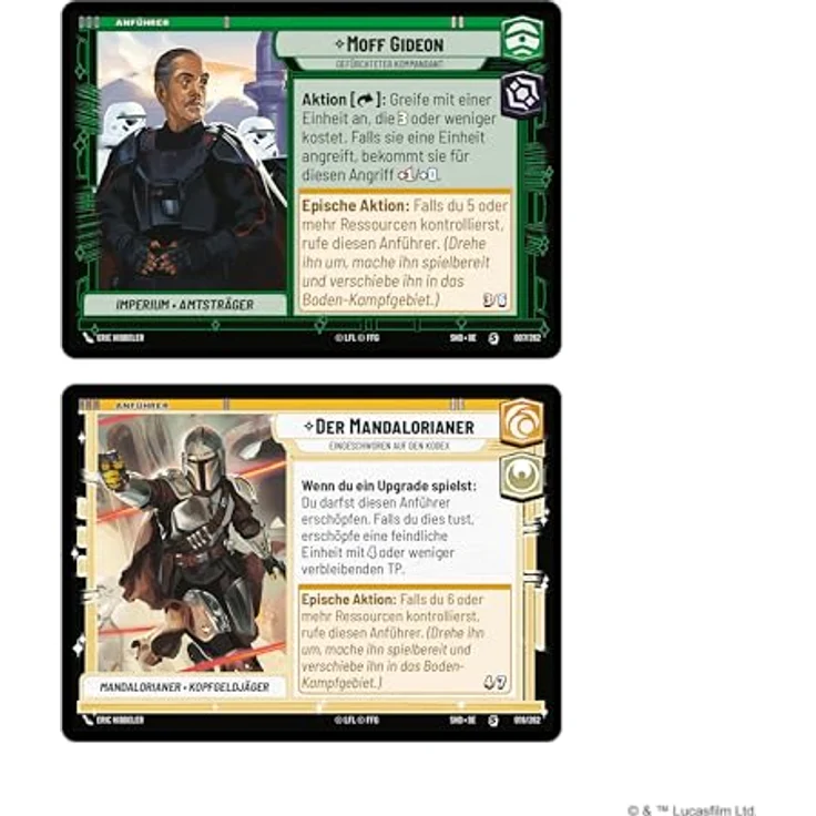 Fantasy Flight Games Star Wars Unlimited - Schatten der Galaxis (Zwei-Spieler-Starter) (Deutsch) - Trading Card Game mit vorgefertigten Decks, Mandalorianer und Moff Gideon. – Bild 5