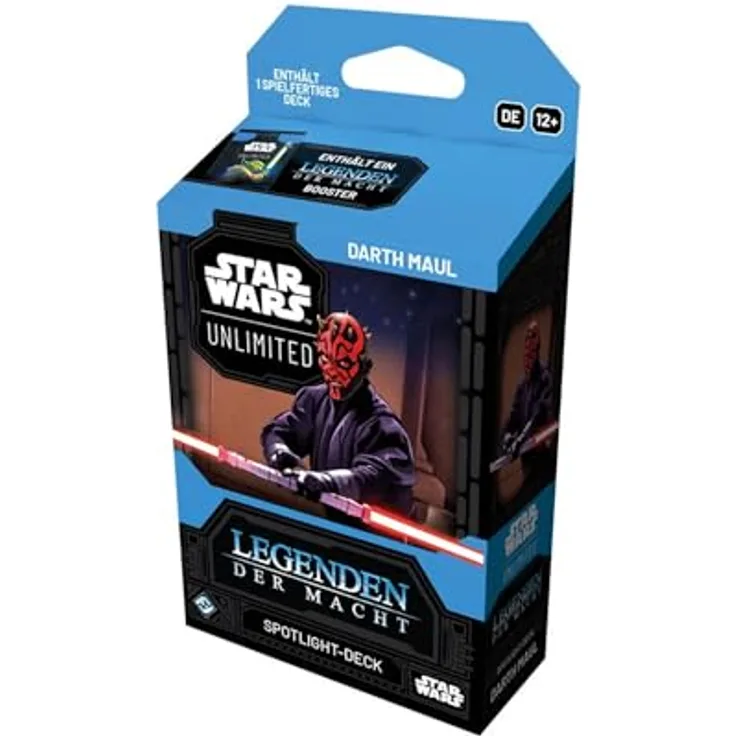 Asmodee FFG Star Wars: Unlimited TCG Legenden der Macht - Spotlight Deck Darth Maul mit 50 exklusiven Karten, inkl. 1 Booster, für 2+ Spieler, ab 12 Jahren, Deutsch