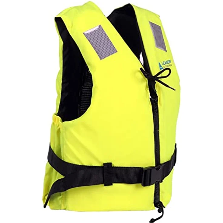 Leader International Schwimmhilfe Erwachsene, Feststoffweste mit 45N Auftrieb, Gelb, Größe M (50-70kg) – Bild 2