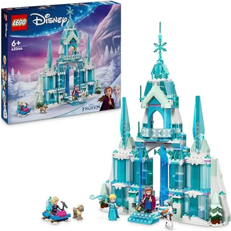 LEGO Disney Frozen Elsas Winterpalast, Bauspielset mit Minifiguren Elsa und Anna, für Kinder ab 6 Jahren 43244