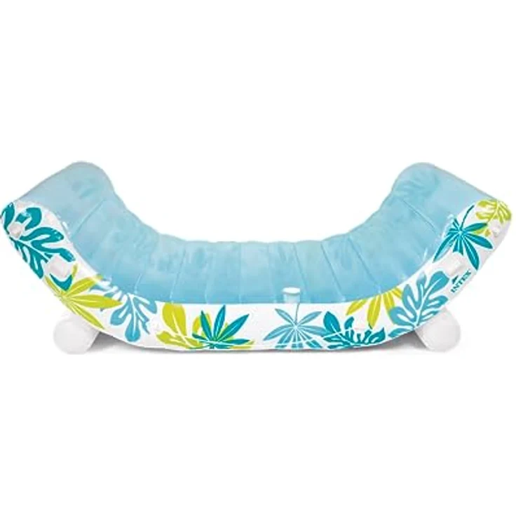 Intex Tropical Canopy Lounge, Schwimmliege mit Dach, 2,24 x 1,50 x 1,65 m, abnehmbare Dach, zwei Getränkehalter – Bild 2