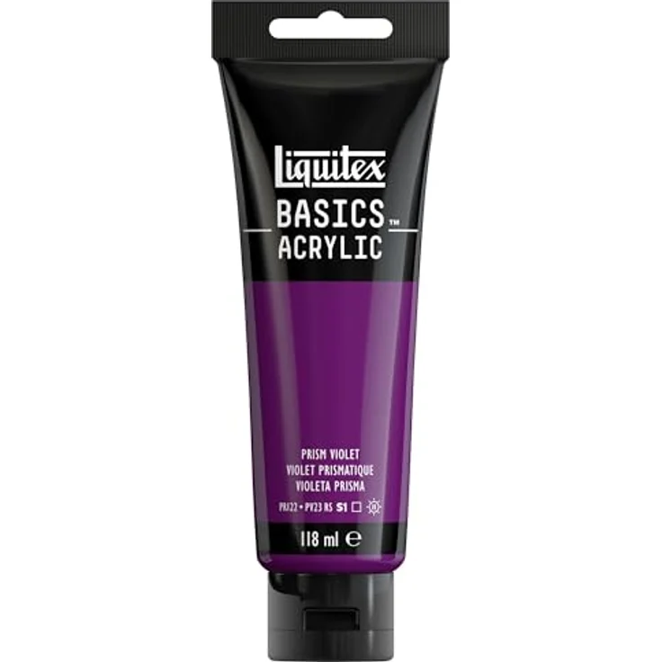 Liquitex Basics Acrylfarbe Prismaviolett, 118ml Tube, lichtecht, mittlere Viskosität, seidenglänzend, monopigmentiert, Archivqualität – Bild 1