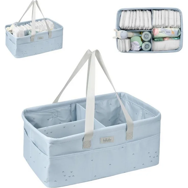 Kikkaboo Wickeltasche Windelorganizer, faltbar mit abnehmbarer Trennwand und langen Griffen, 42 x 27 x 17 cm, 1-tlg.